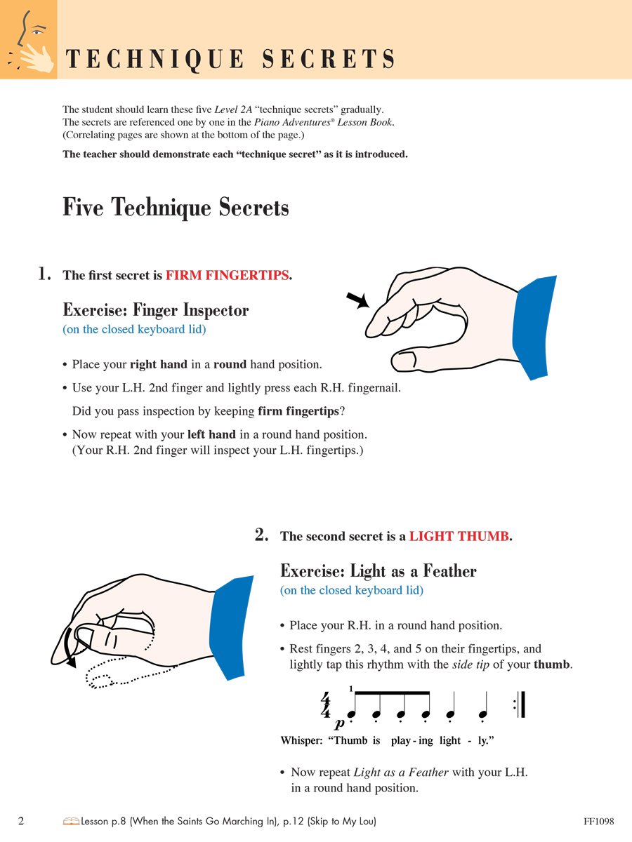 Faber Piano Adventures Level 2A Technique Artistry učebnice