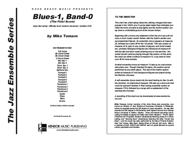 Kendor Music Blues-1 Band-0 partitura full score