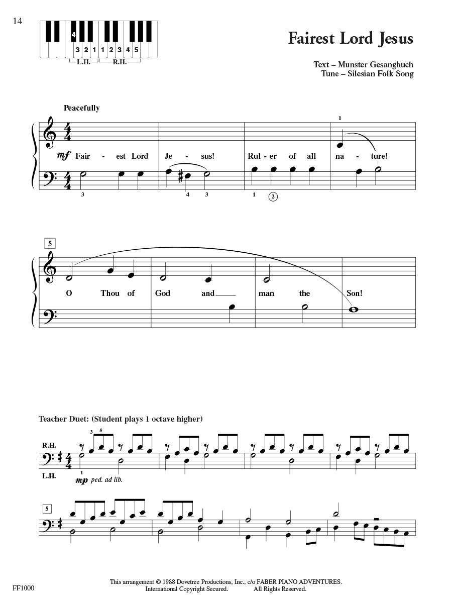 Faber PlayTime Piano Hymns noty pro klavír