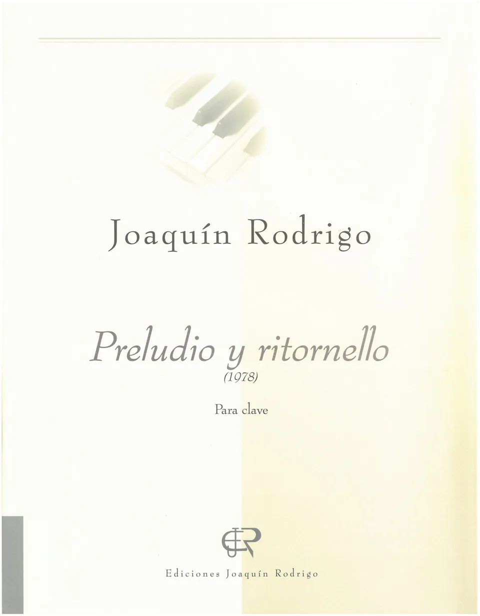 Ediciones Joaquín Rodrigo Preludio y ritornello noty pro cembalo