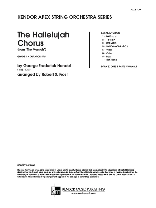 Kendor Music The Hallelujah Chorus partitura 4:15