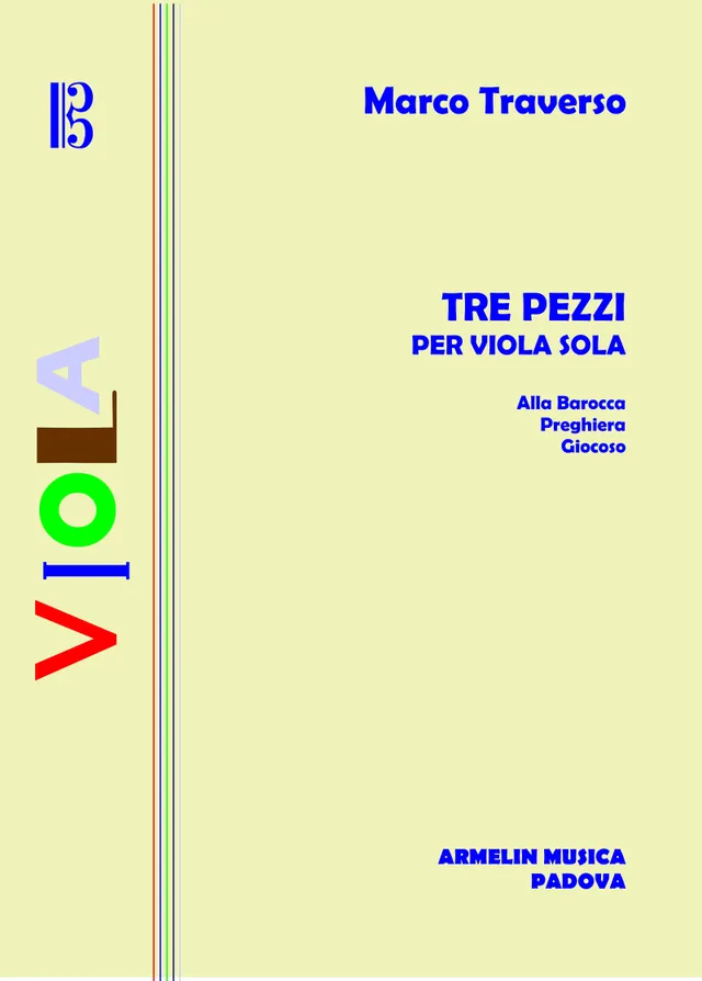 Armelin Musica Tre pezzi per viola sola noty pro violu