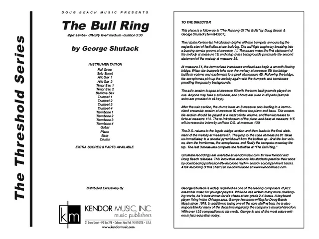 Kendor Music The Bull Ring partitura samba pro orchestr