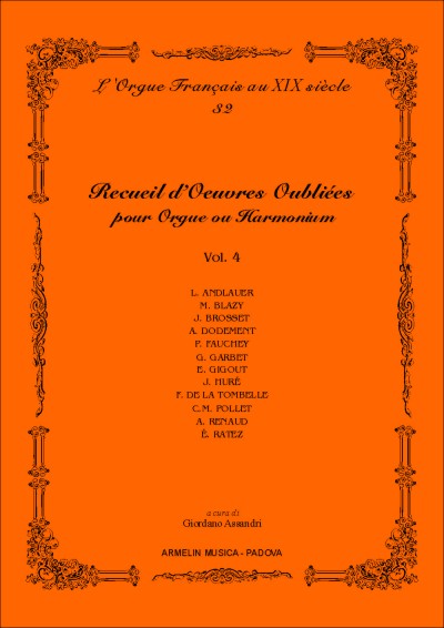 Armelin Musica Recueil Oeuvres Oubliées vol. 4 noty