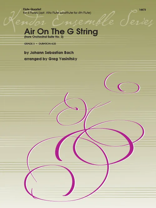 Kendor Music Air On The G String noty pro flétnový kvartet