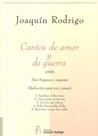 Ediciones Joaquín Rodrigo Cantos amor guerra klavírní výtah