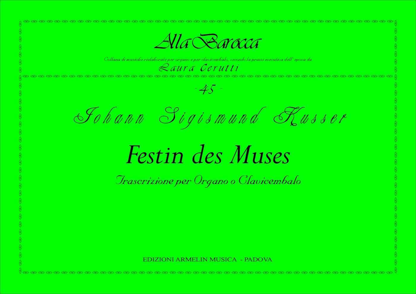 Armelin Musica Festin des Muses noty tištěné vydání