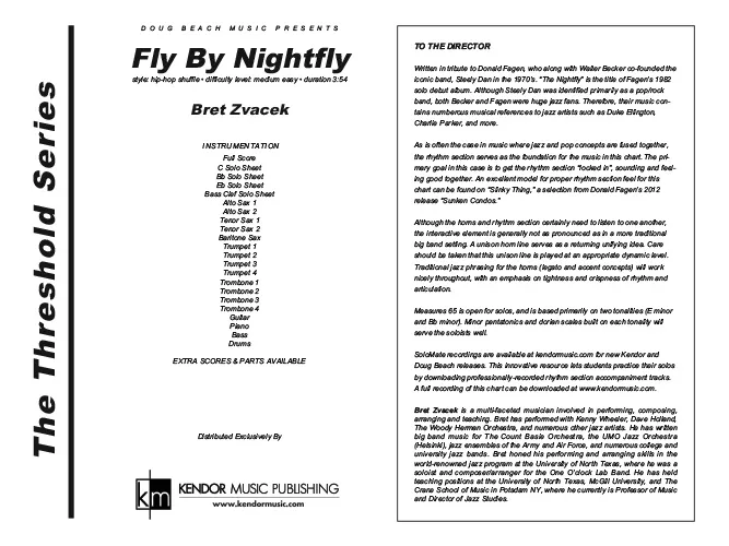 Kendor Music Fly By Nightfly partitura pro big band hip-hop