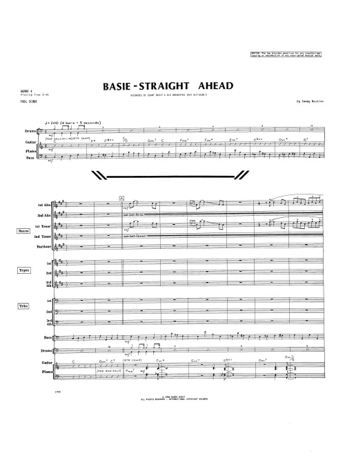 Kendor Music Basie-Straight Ahead partitura swing