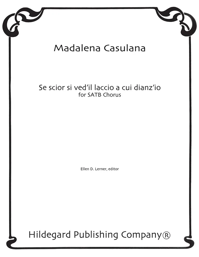 Hildegard Publishing Maddalena Casulana Se scior noty SATB sbor