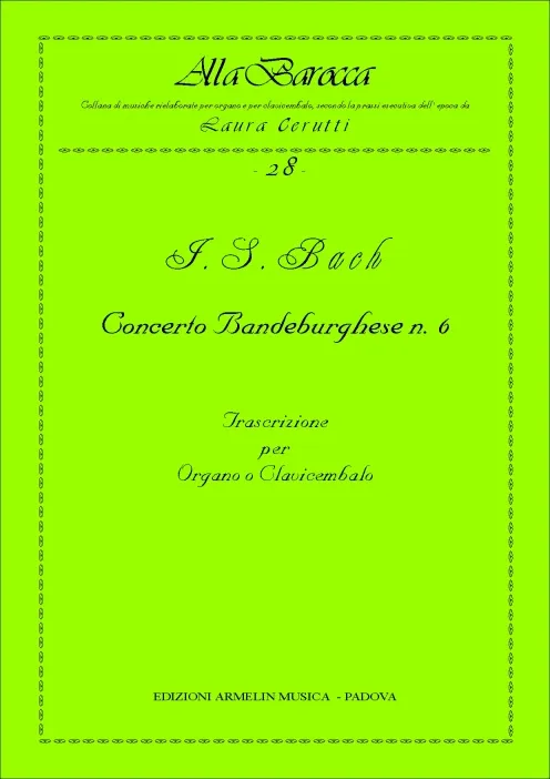 Armelin Musica Concerto Brandeburghese n.6 partitura smyčce