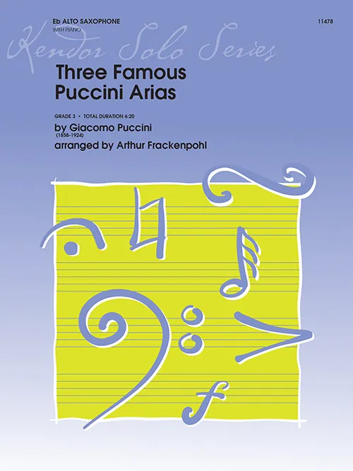 Kendor Music Three Famous Puccini Arias alt saxofon