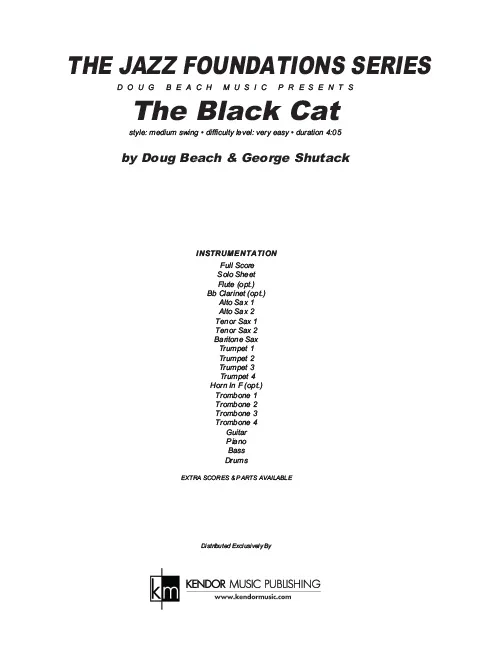 Kendor Music The Black Cat partitura medium swing 4 lesy