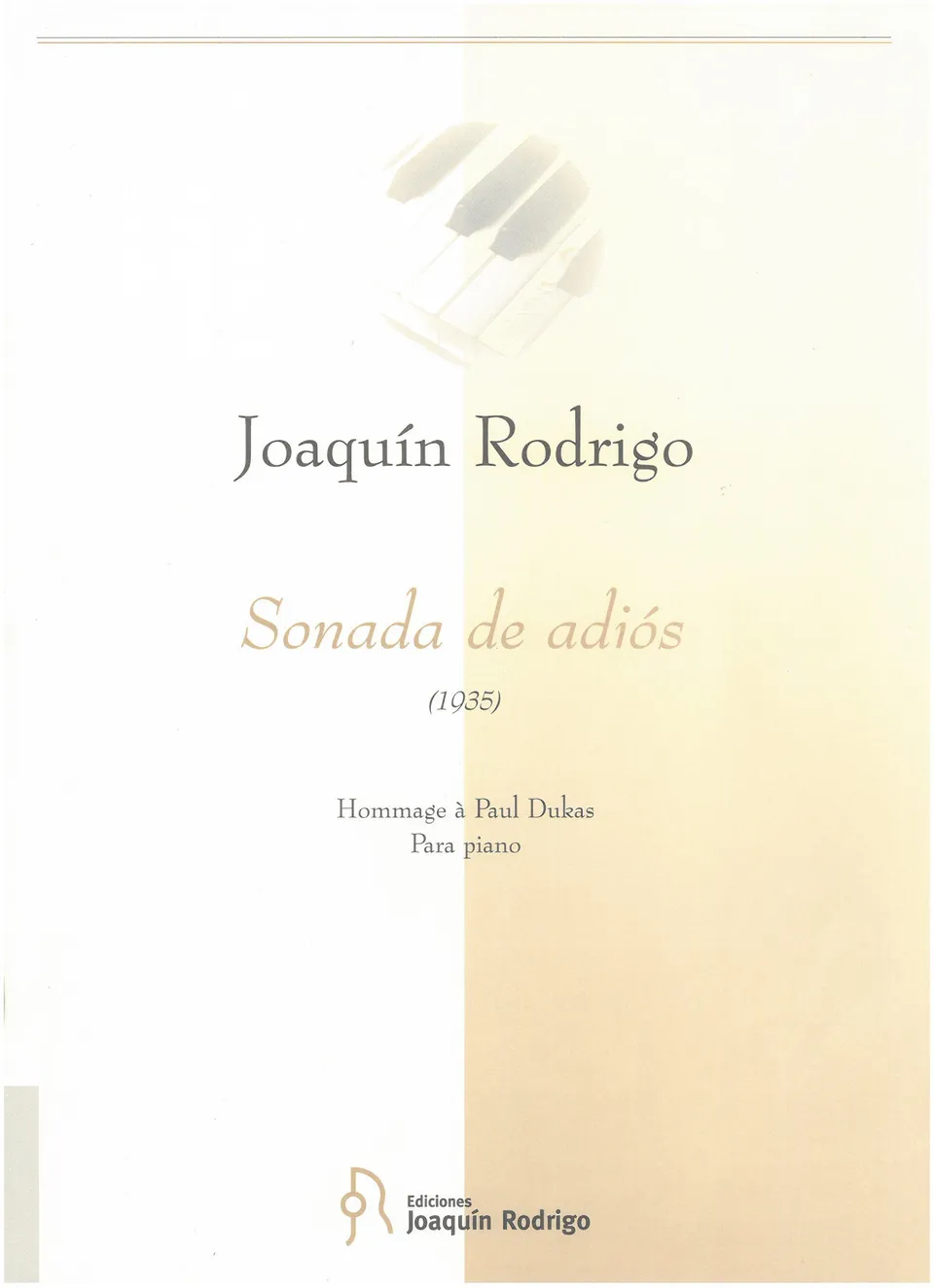 Ediciones Joaquín Rodrigo Sonada de adiós noty pro klavír