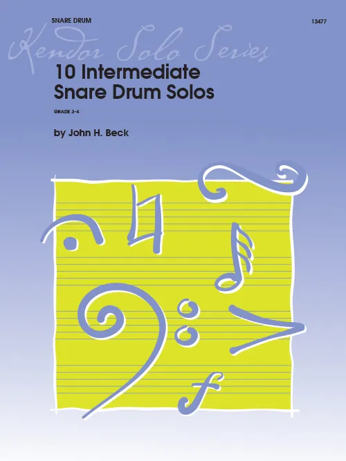Kendor 10 Intermediate Snare Drum Solos noty buben
