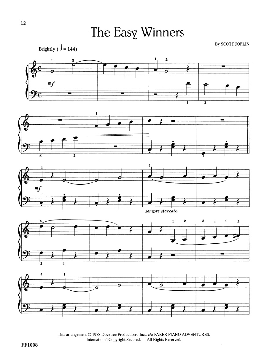 Faber FunTime Piano Ragtime & Marches noty pro klavír recitál