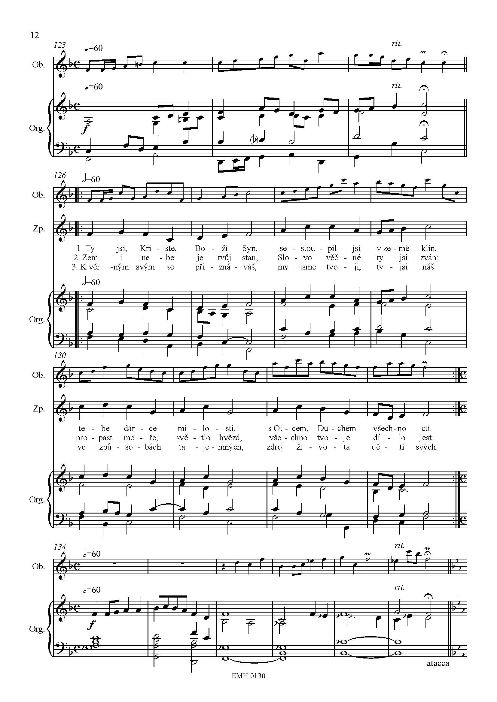 Editio Musica Humana Adventní zpěvy noty pro zpěv, hoboj a varhany