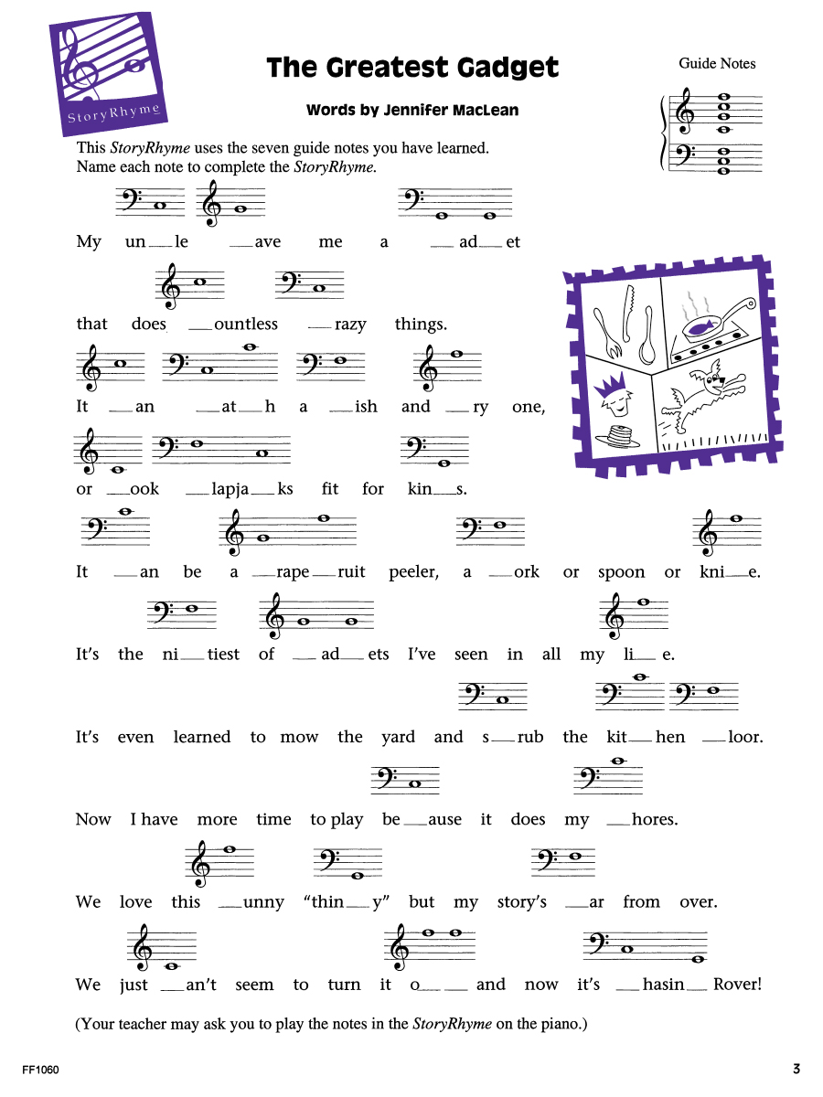 Faber I Can Read Music Book 2 cvičení čtení not