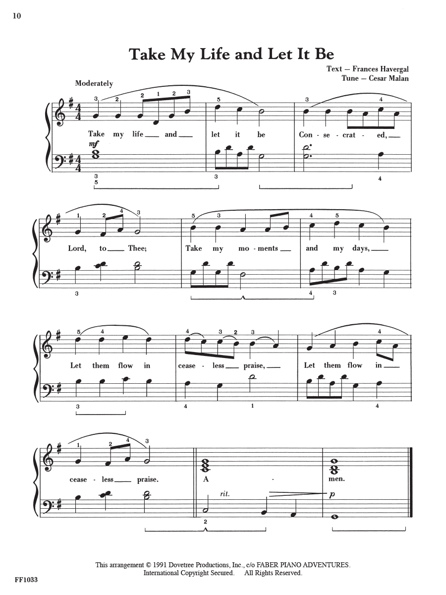 Faber FunTime Piano Hymns noty pro klavír level 3