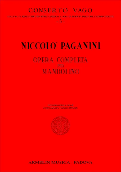 Armelin Musica Opera completa per mandolino noty pro mandolínu