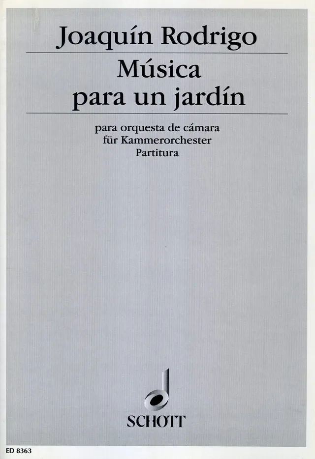 Ediciones Joaquín Rodrigo Música para un jardín noty orchestr