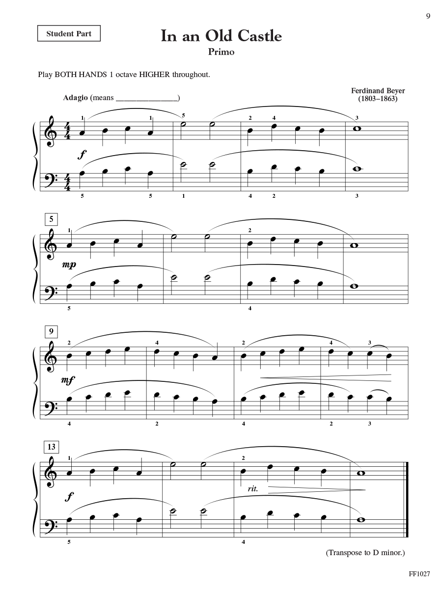 Faber Piano Adventures Preparatory Piano Literature noty