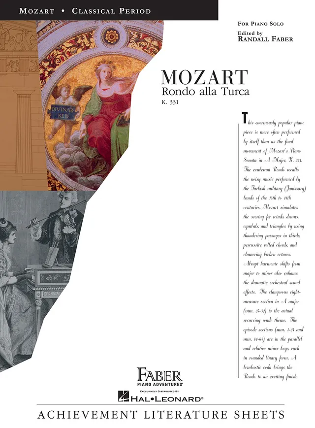 Faber Piano Adventures Mozart Rondo alla Turca K 331 noty