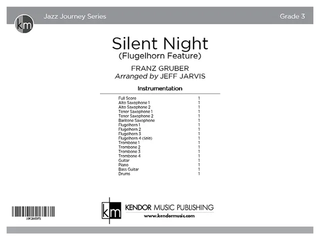 Kendor Music Silent Night Full Score partitura křídlovka jazz