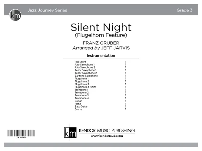 Kendor Music Silent Night Full Score partitura křídlovka jazz