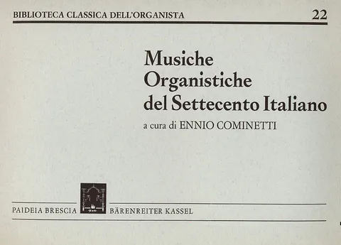 Armelin Musica Musiche organistiche del Settecento noty pro varhany