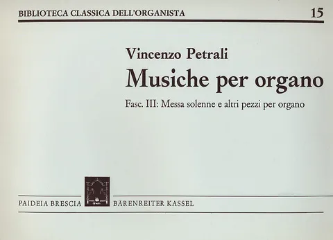 Armelin Musica Musiche per organo 3 varhanní noty