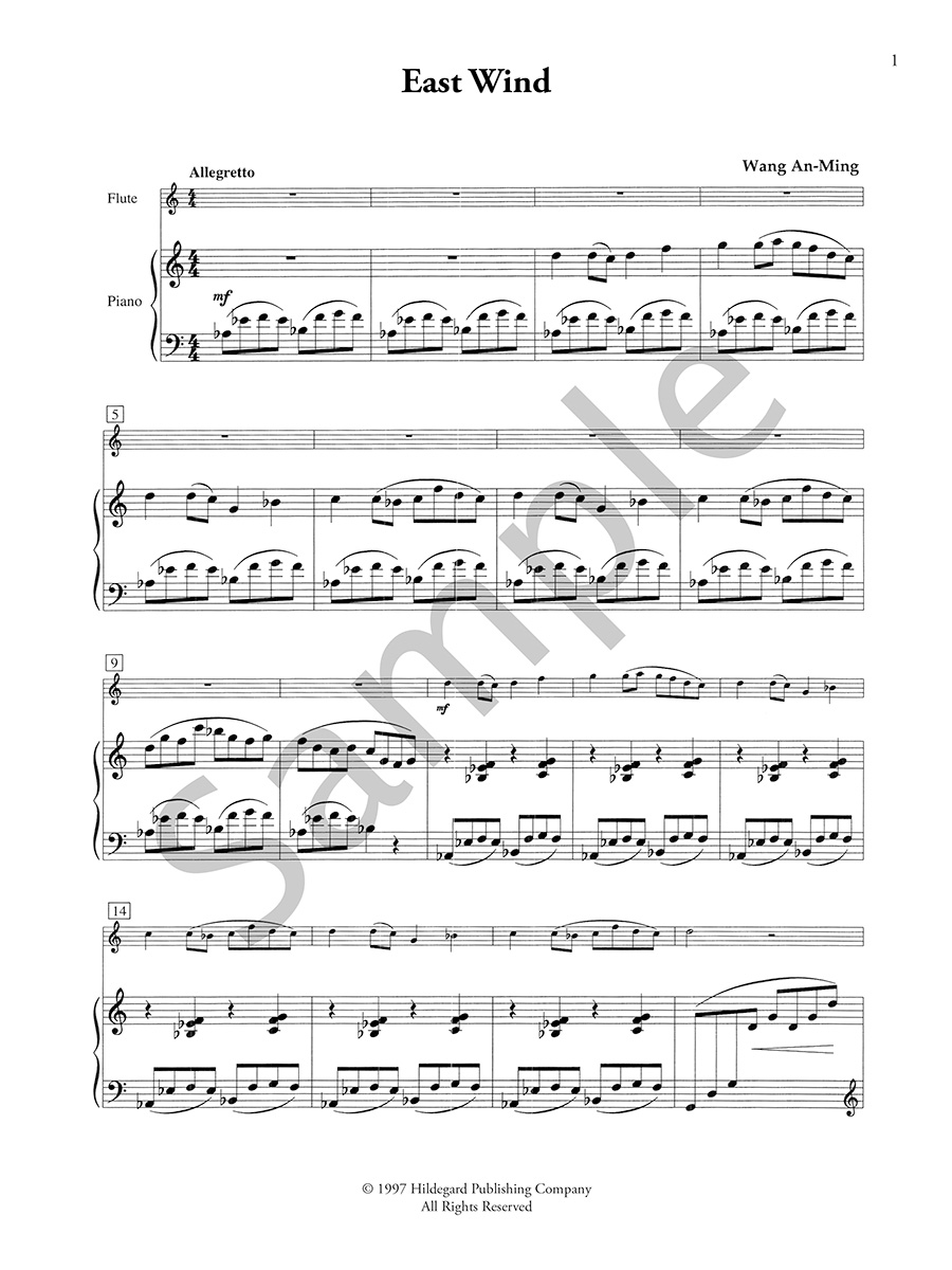 Hildegard Publishing Company Twentieth Century Music noty pro flétnu a klavír