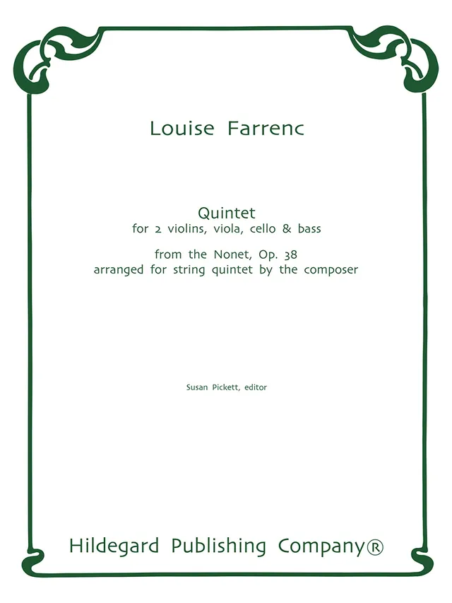 Hildegard Publishing Nonet Op. 38 Farrenc partitura kvintet