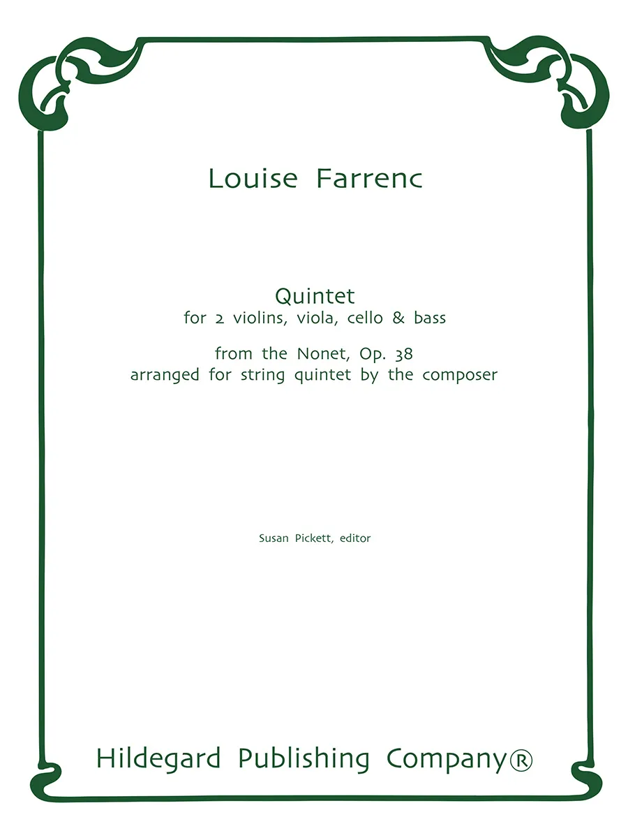 Hildegard Publishing Nonet Op. 38 Farrenc partitura kvintet