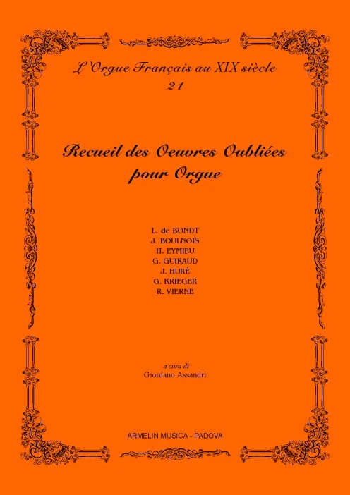 Armelin Musica Recueil Oeuvres Oubliées vol. 1 noty pro varhany