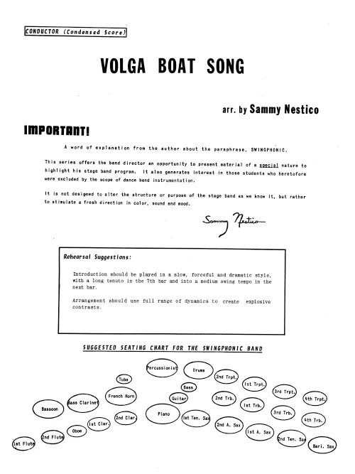 Kendor Music Volga Boat Song partitura swing orchestr