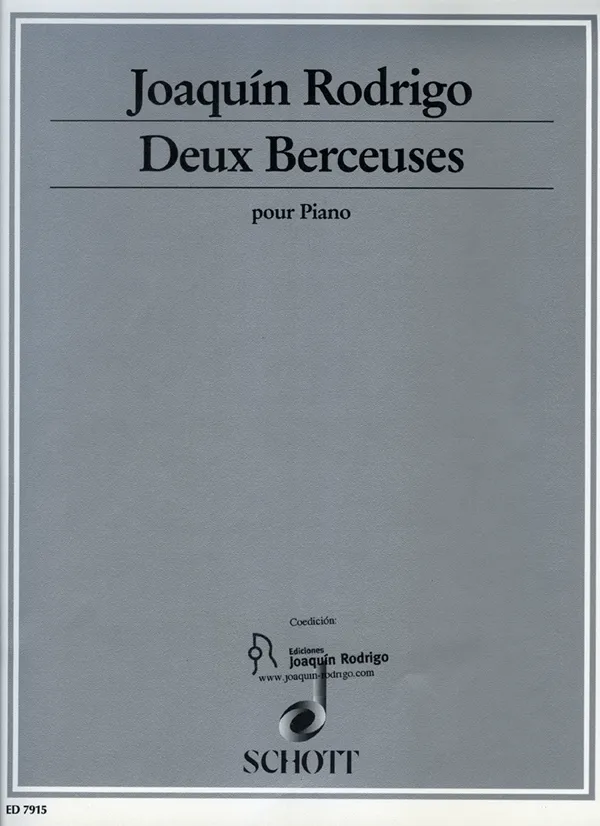 Ediciones Joaquín Rodrigo Deux berceuses noty klavír ukolébavky