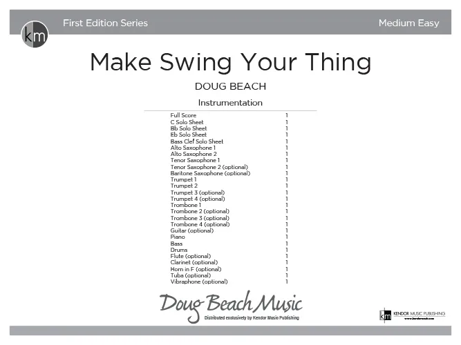 Kendor Music Make Swing Your Thing partitura swing