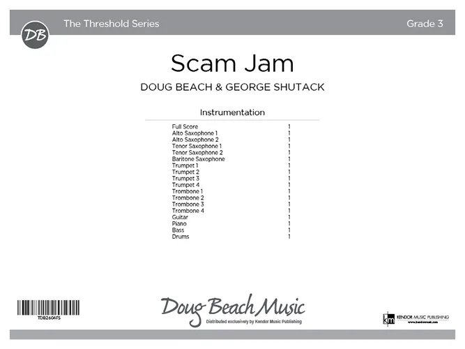 Kendor Music Scam Jam partitura funk pro jazz band