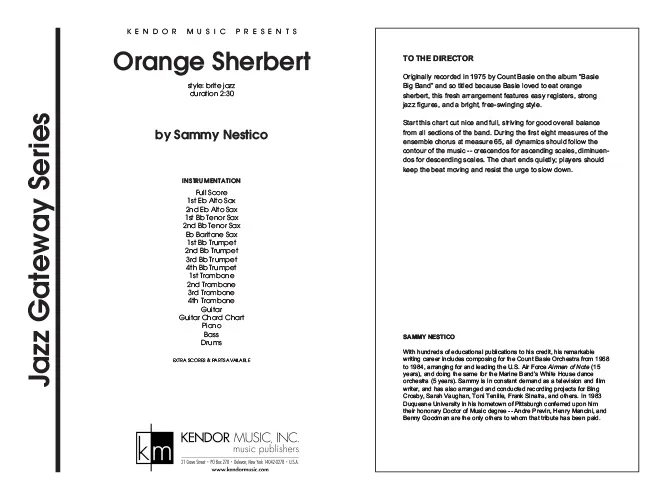 Kendor Music Orange Sherbert partitura pro big band