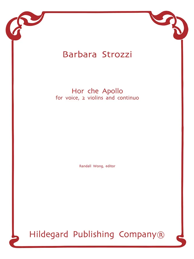 Hildegard Publishing Hor che Apollo noty zpěv housle continuo