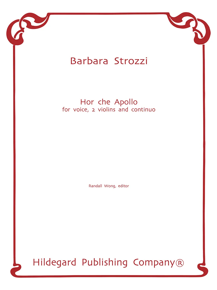 Hildegard Publishing Hor che Apollo noty zpěv housle continuo