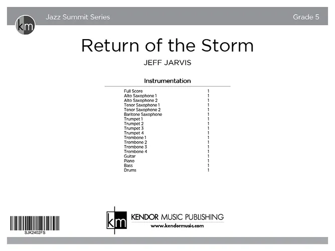 Kendor Music Return of the Storm partitura funk
