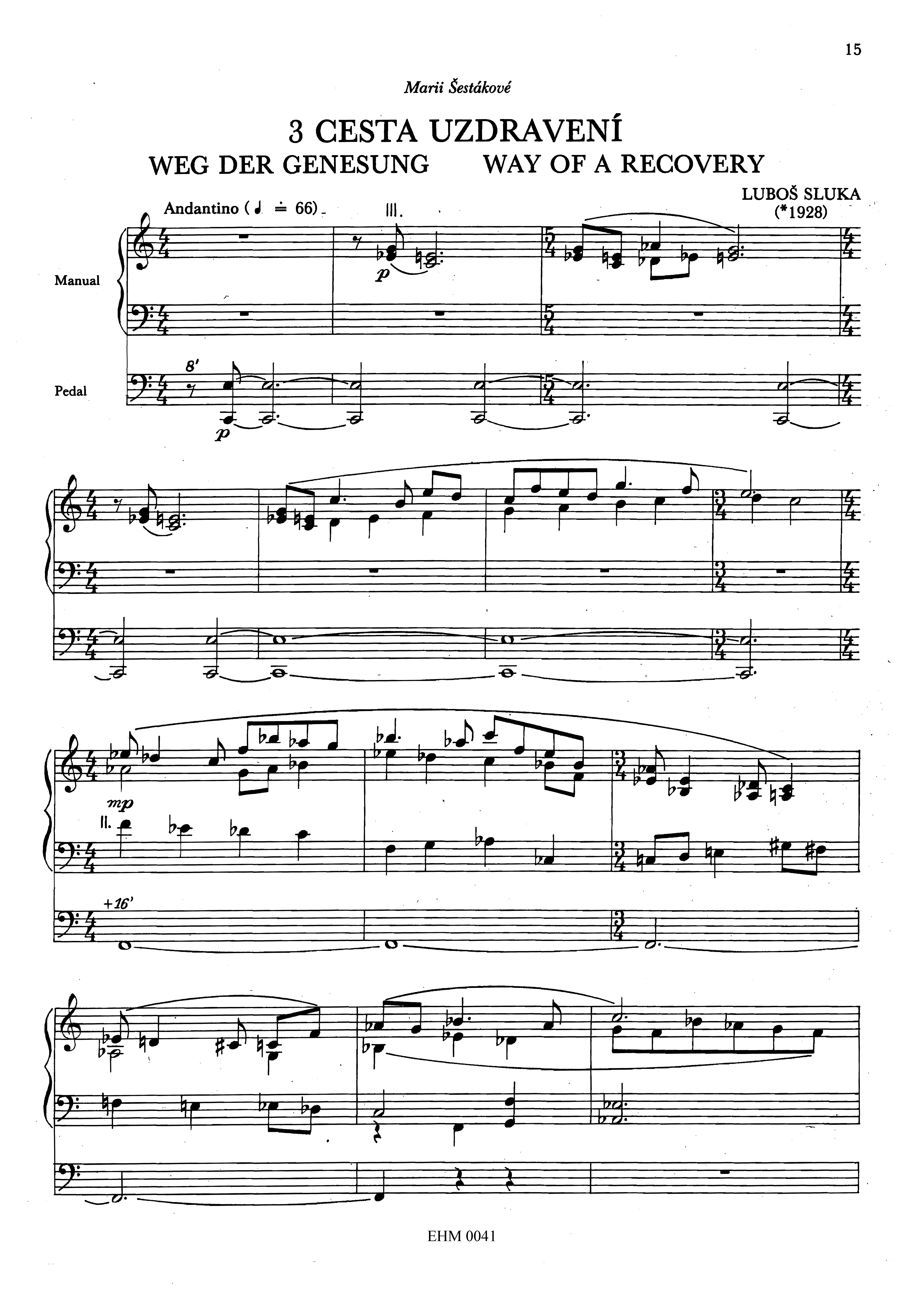 Editio Musica Humana Cesty Wege Ways noty 40 stran