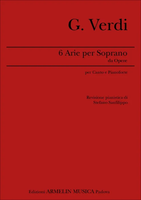 Armelin Musica 6 Arie da Opere Soprano noty pro sopran
