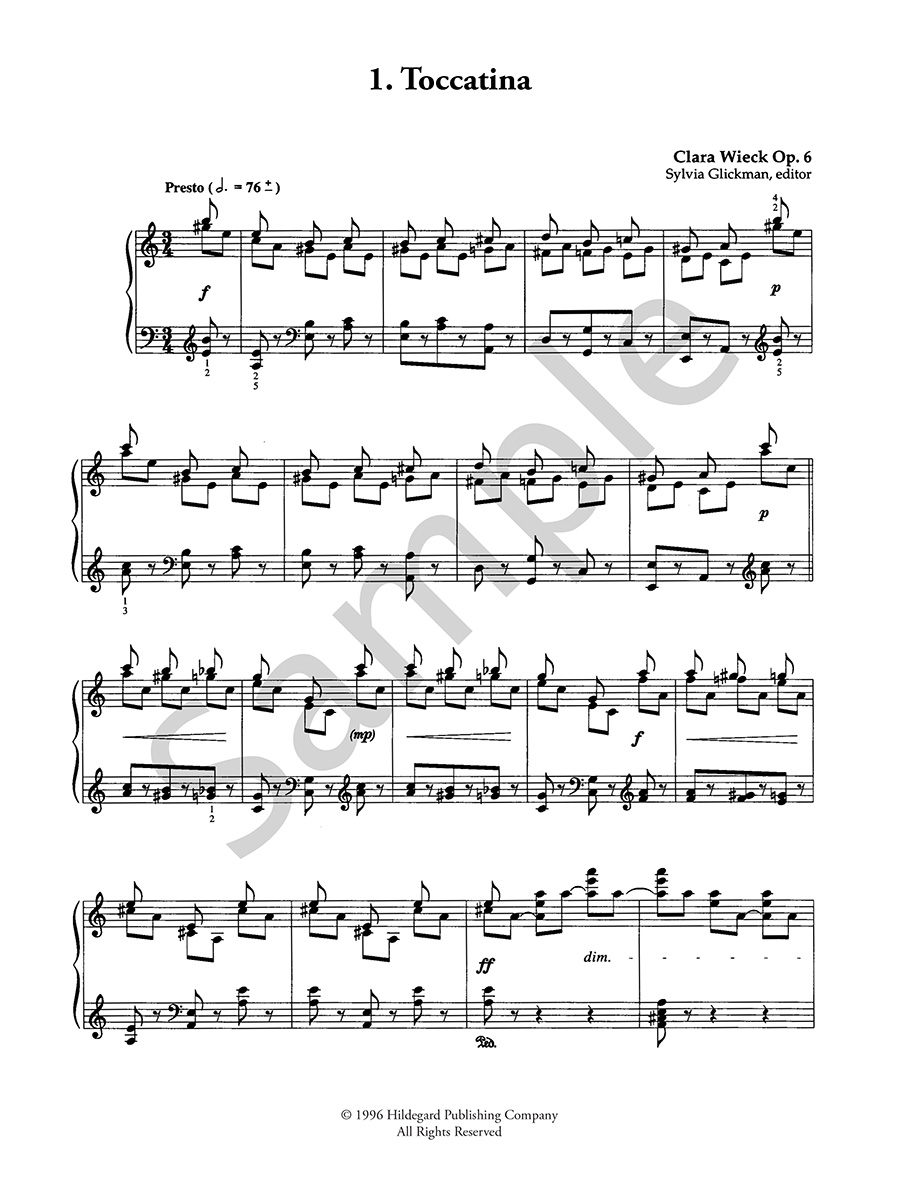 Hildegard Publishing Soirees Musicales Op.6 Clara Schumann noty klavír