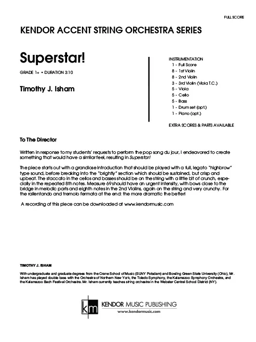 Kendor Music Superstar! partitura smyčcový orchestr 3:10