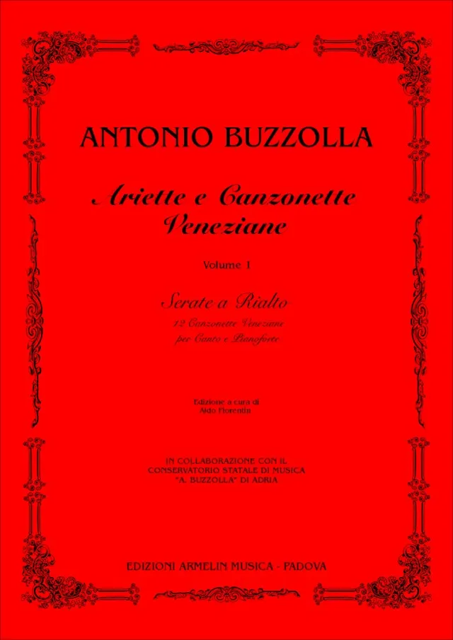 Armelin Musica Ariette e Canzonette Veneziane vol. 1 noty zpěv