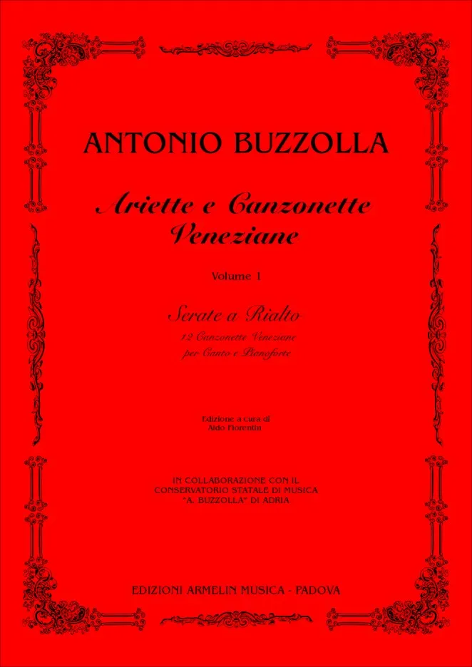Armelin Musica Ariette e Canzonette Veneziane vol. 1 noty zpěv
