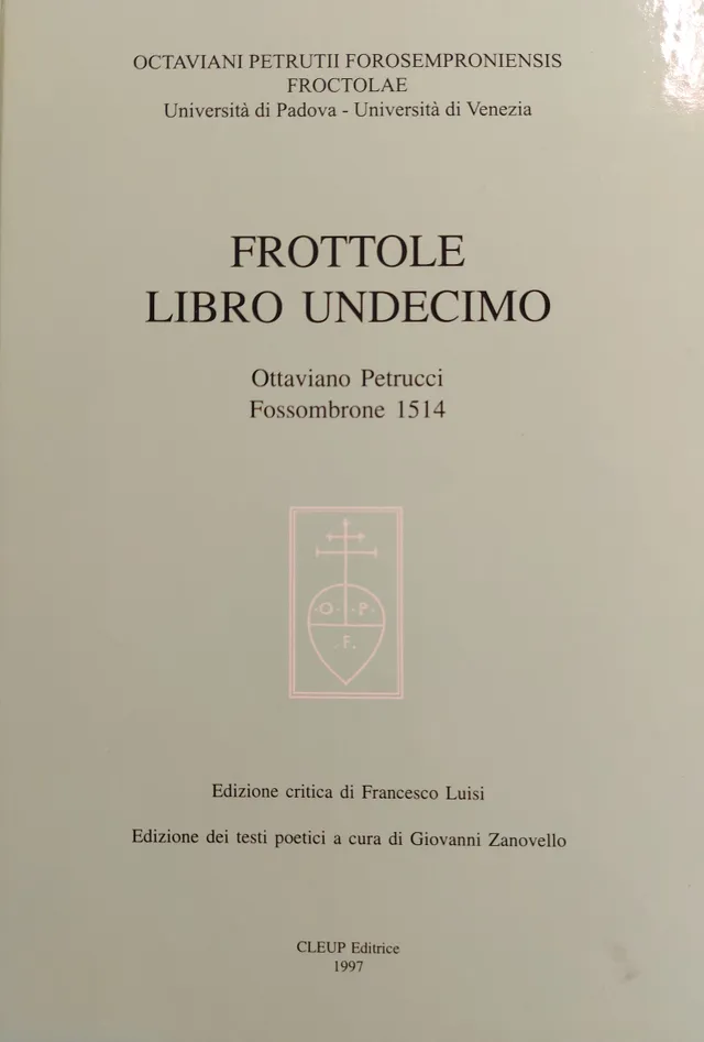 Armelin Musica Frottole Libro Undecimo noty pro zpěv